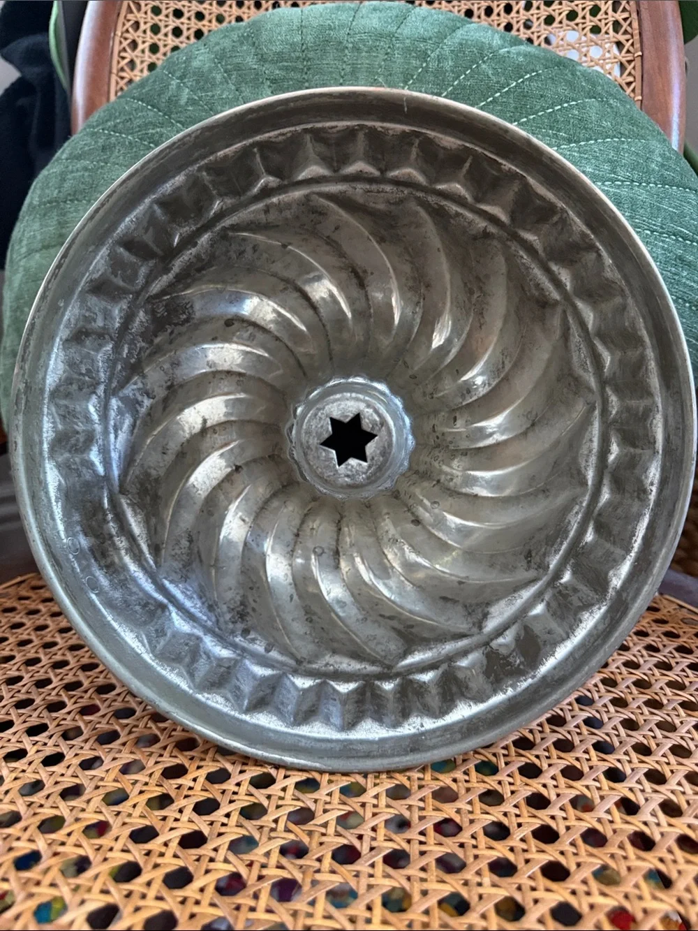 Vtg Christian Wagner Rein Kupfer West Germany Copper Swirl Star Bundt Cake Pan
